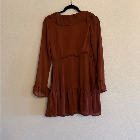 Ruffled Rust Dress - Picture 3 of 3